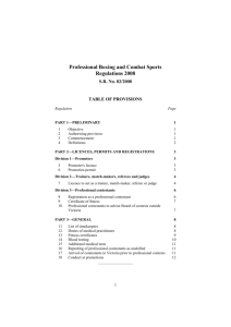 Professional Boxing and Combat Sports Regulations 2008
