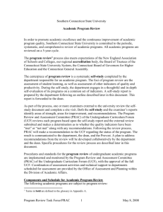 Program Review - Southern Connecticut State University