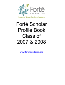 2007 Scholars - Forté Foundation