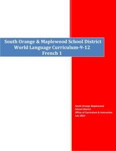 the curriculum - South Orange