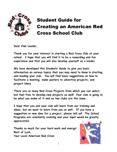 Student Guide to Creating a Red Cross Club