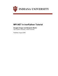 MPI.NET Tutorial in Python - Open Systems Laboratory