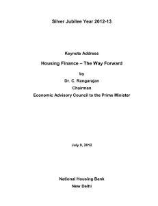 Housing Finance – The Way Forward