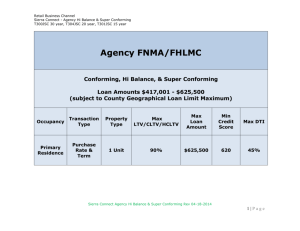 Purchase and Rate Term Refinance Mortgages