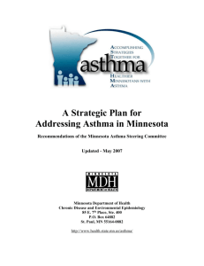 A Strategic Plan for Addressing Asthma in Minnesota