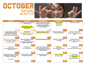 October Spirit Calendar
