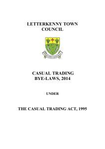 casual trading licence no.