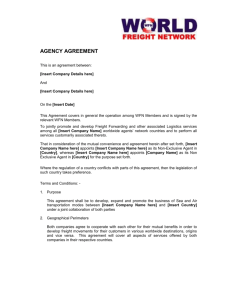 agency agreement (non exclusive)