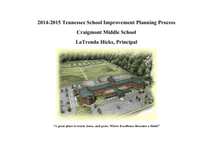 Craigmont Middle School Improvement Plan Revised September