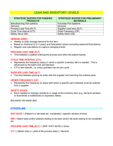 lean and inventory levels