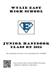 Junior Handbook