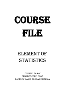 Element of statistics