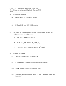 CHEM 1212 – Principles of Chemistry II