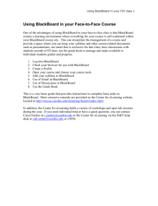 Using BlackBoard in your Face-to