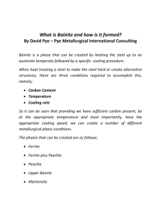 What is Bainite and how is it formed