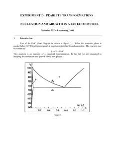 Nucleation and Growth in a Eutectoid Steel