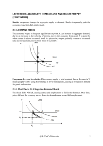 lecture 02: aggregate demand and aggregate supply (continued)