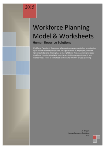 Workforce Planning Model & Worksheets