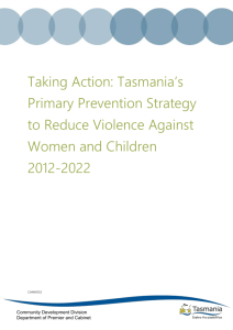 Taking Action: Tasmania's Primary Prevention Strategy to Reduce