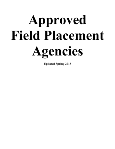 Approved Field Placement Agencies