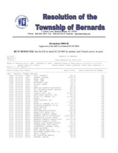 Resolution #090120 - Bernards Township