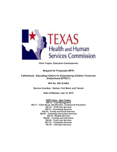 RFP Document  - Texas Health and Human Services