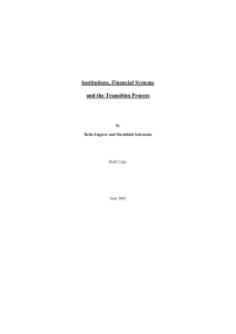 Institutions, Financial Systems and Transformation