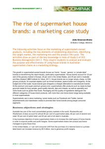 BUSINESS MANAGEMENT UNIT 2 The rise of supermarket house