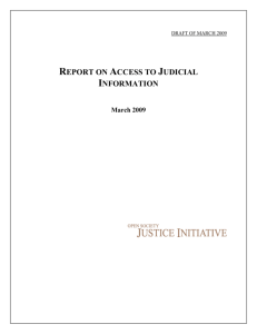 report on access to judicial information