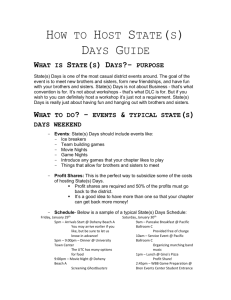 How to Host State(s) Days Guide What is State(s) Days?