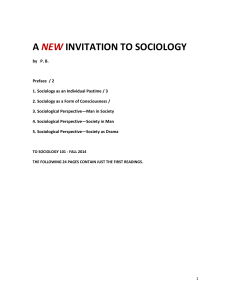 A NEW INVITATION TO SOCIOLOGY by P. B. Preface / 2 1