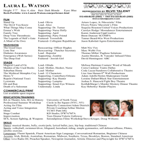 actor's resume