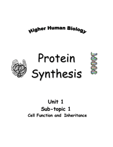 Structure and Function of Proteins
