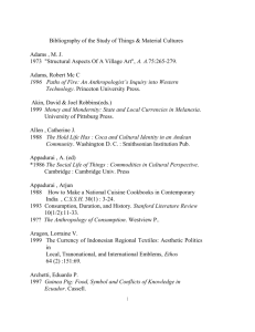Bibliography of the Study of Material Culture