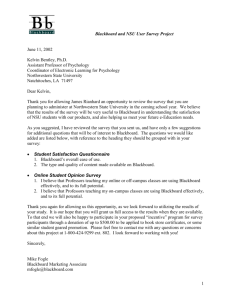 Letter from Blackboard about Research Study