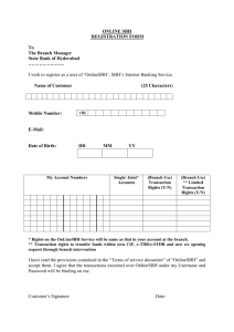 Internet Banking Form - State Bank of Hyderabad