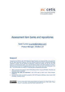 What is assessment item banking