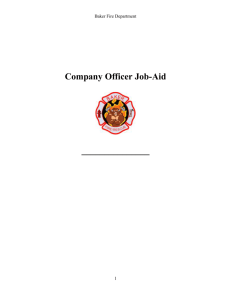 Company Officer Job-Aid - the City of Baker Fire Department