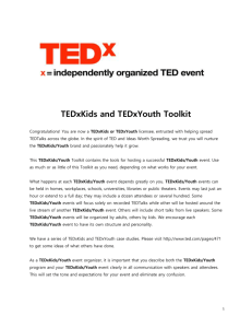 TEDtalks X (working title) - What is TEDxYouth@FortWorth?