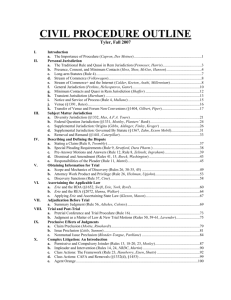 CIVIL PROCEDURE OUTLINE