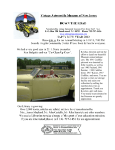 Newsletter of the Vintage Automobile Museum of New Jersey Vol. 9