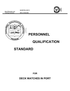 Deck Watch Personnel Qualification Standard (PQS)