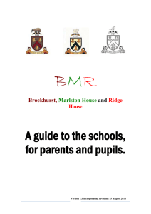 Revised BMR Guide fo.. - Brockhurst and Marlston House Schools