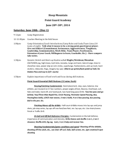 Point Guard Prep Itinerary 2014