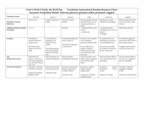 Unit 4.5 Vocabulary CHART and word cards