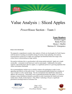 Value Analysis :: Sliced Apples
