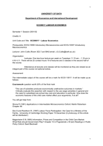 Section 3 Operation of the labour market