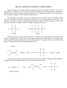 organic chemistry experiment hydrocarbons