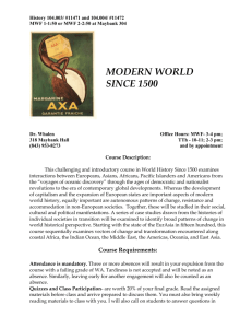 Modern World History (HIST 112)