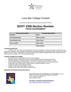 GOVT 2306 - Lone Star College System